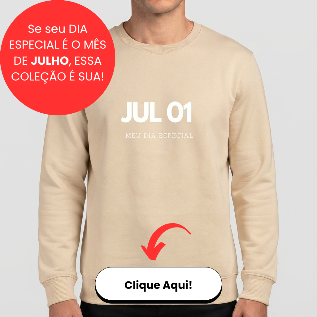 Blusa de Moletom Suéter Julho