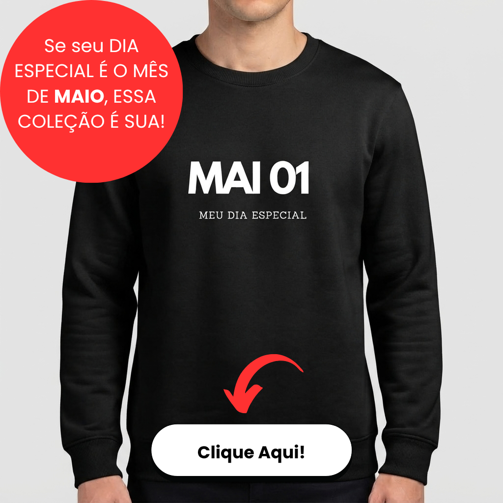 Blusa de Moletom Suéter Maio