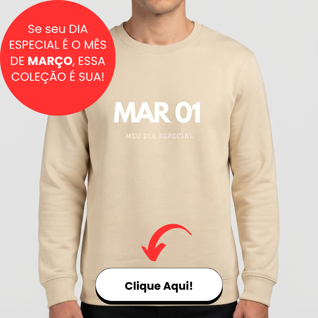 Blusa de Moletom Suéter Março