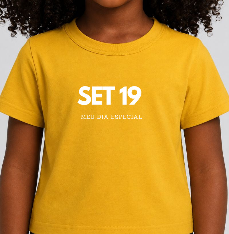 Camiseta Infantil 19 de Setembro Meu Dia Especial