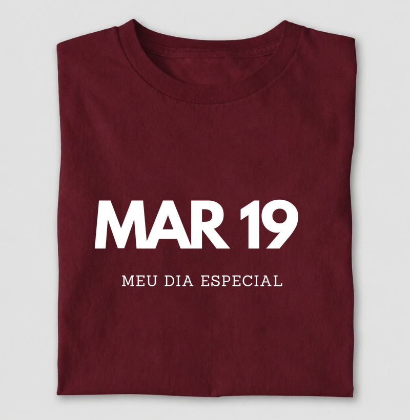Camiseta Infantil 19 de Março Meu Dia Especial