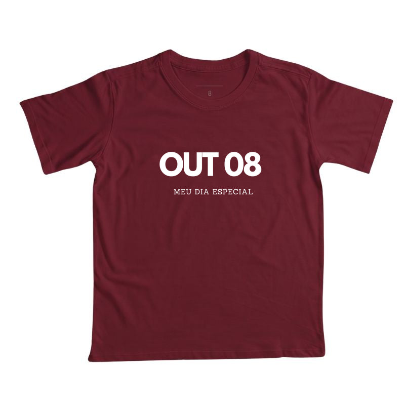 Camiseta Infantil 08 de Outubro Meu Dia Especial