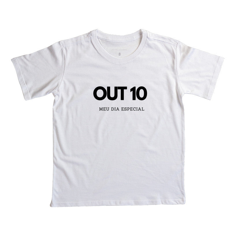Camiseta Infantil 10 de Outubro Meu Dia Especial