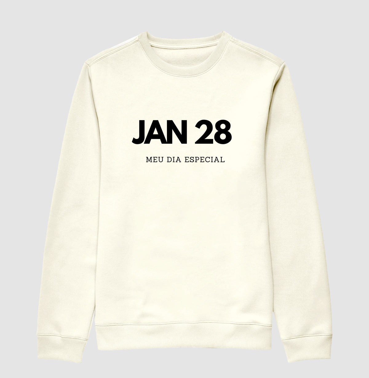 Blusa de Moletom Suéter 28 de Janeiro Meu Dia Especial