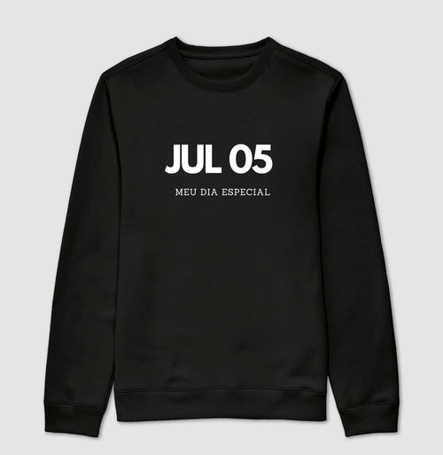Blusa de Moletom Suéter 05 de Julho Meu Dia Especial