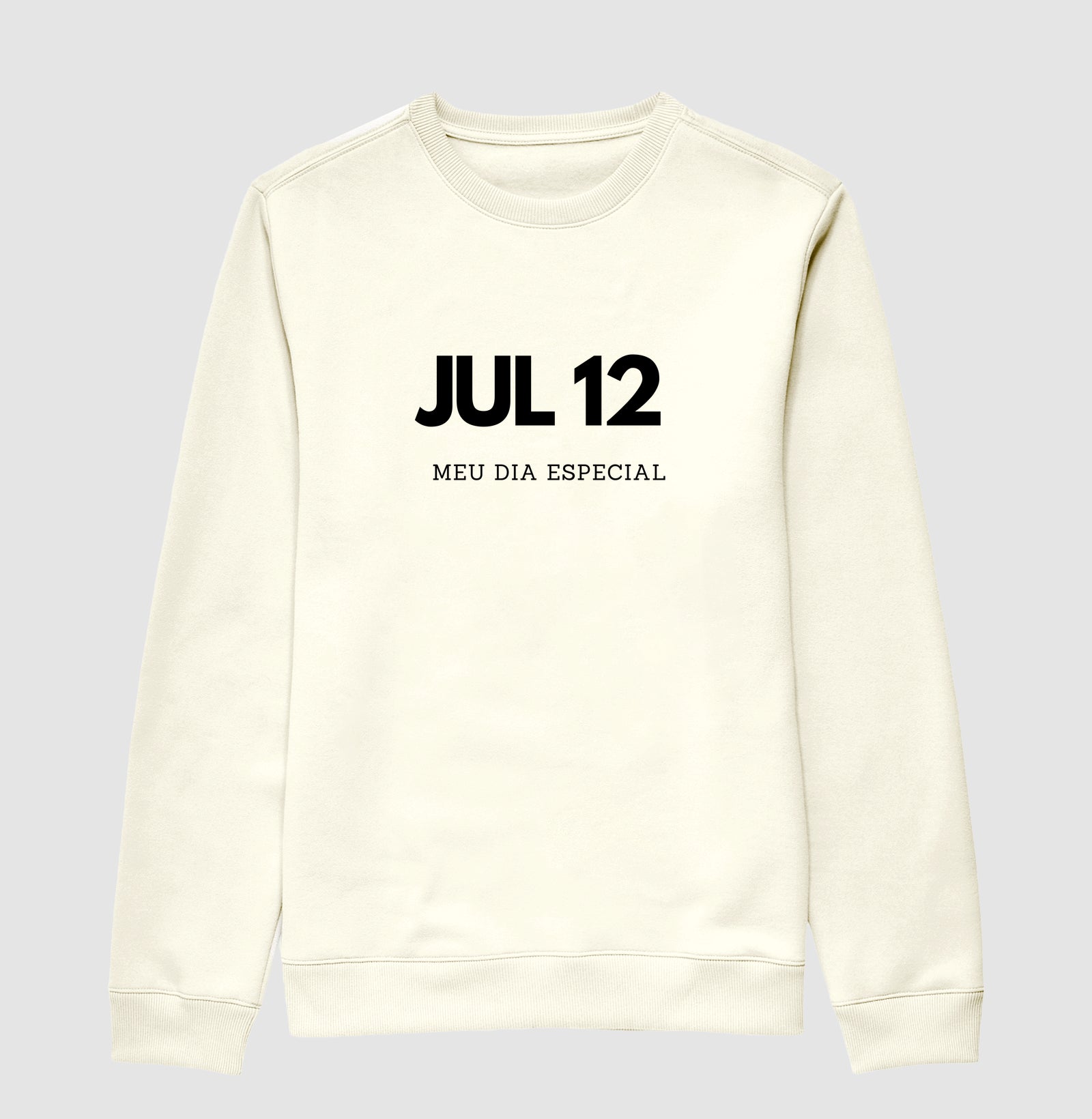 Blusa de Moletom Suéter 12 de Julho Meu Dia Especial