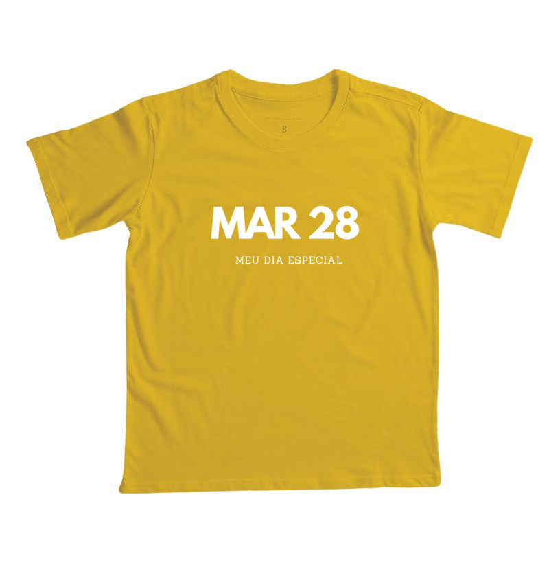 Camiseta Infantil 28 de Março Meu Dia Especial