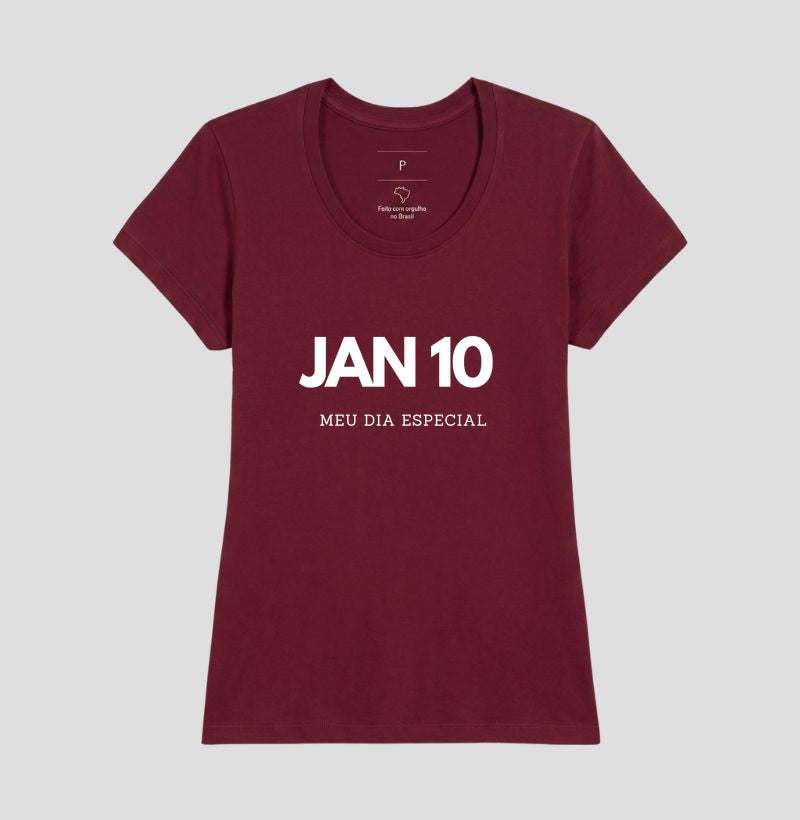 Camiseta 10 de Janeiro Meu Dia Especial