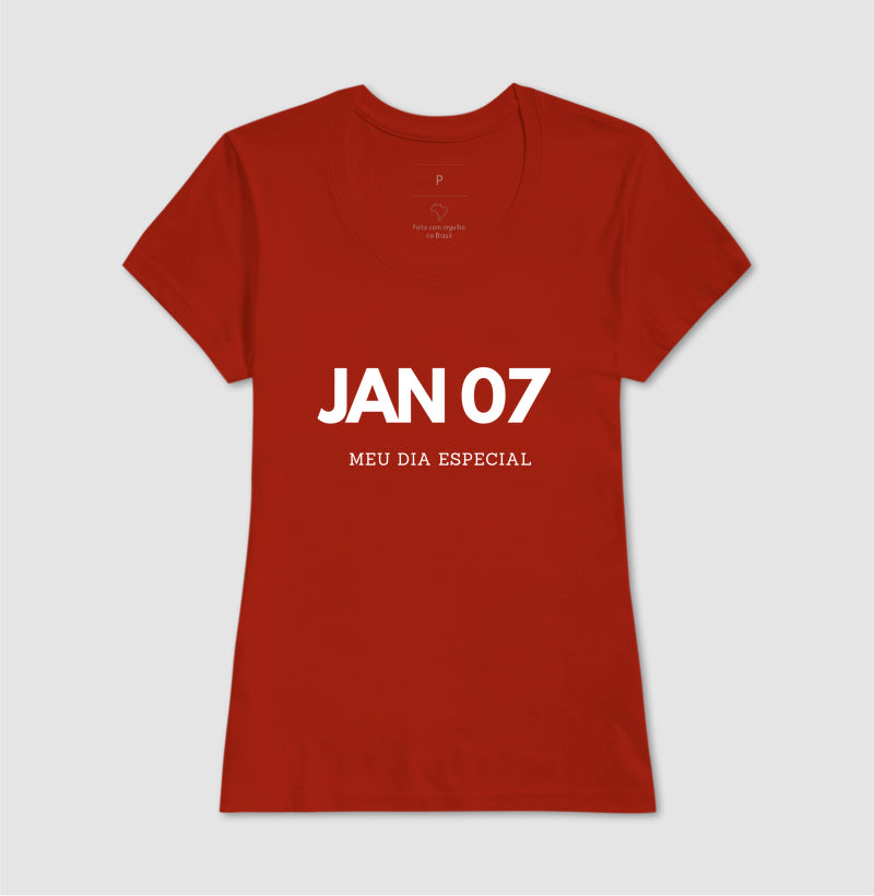 Camiseta 07 de Janeiro Meu Dia Especial