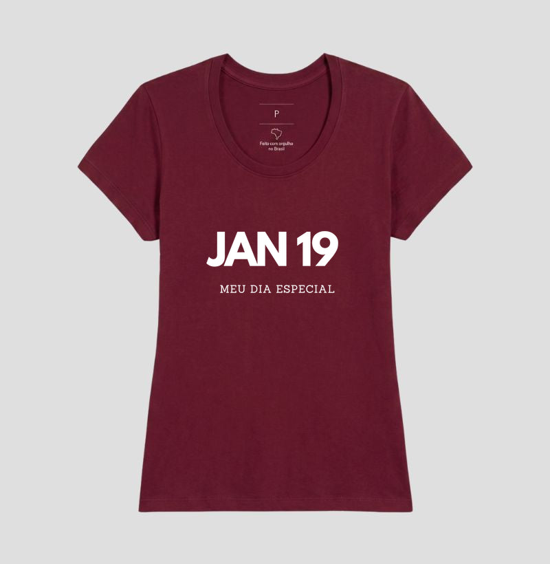 Camiseta 19 de Janeiro Meu Dia Especial