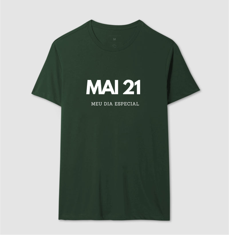 Camiseta 21 de Maio Meu Dia Especial