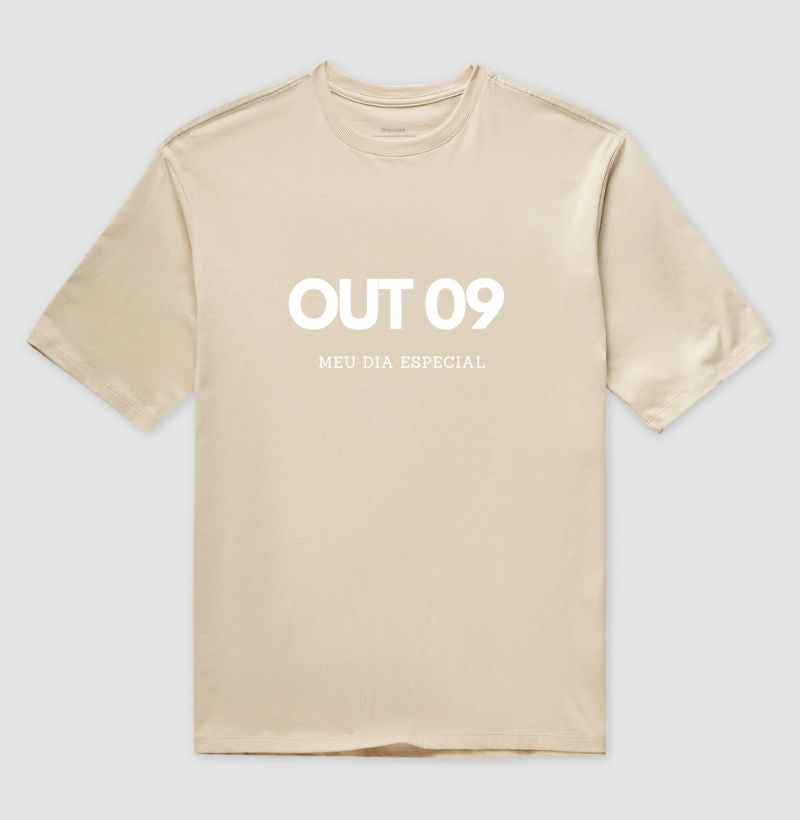 Camiseta Oversized 09 de Outubro Meu Dia Especial