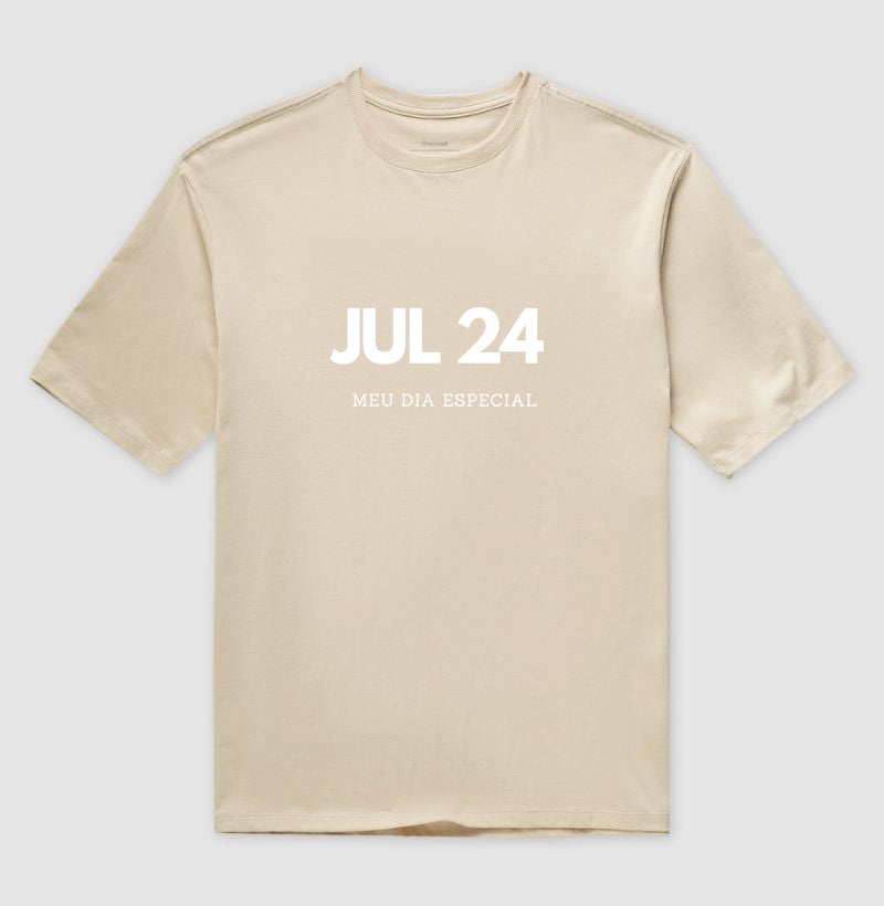 Camiseta Oversized 24 de Julho Meu Dia Especial