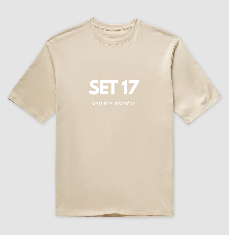 Camiseta Oversized 17 de Setembro Meu Dia Especial