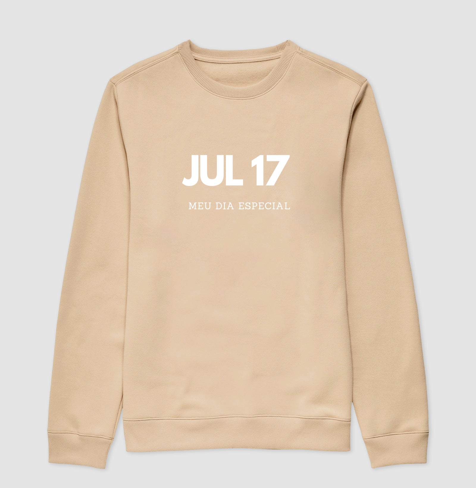 Blusa de Moletom Suéter 17 de Julho Meu Dia Especial