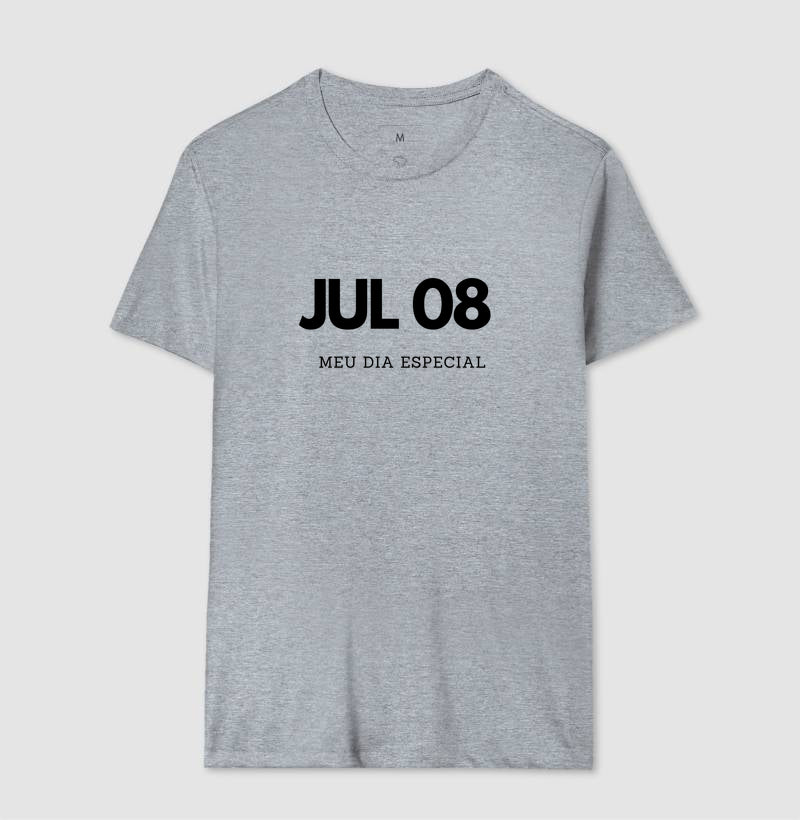 Camiseta 08 de Julho Meu Dia Especial