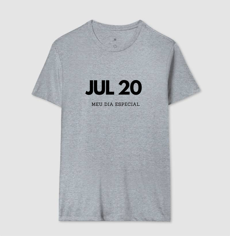 Camiseta 20 de Julho Meu Dia Especial