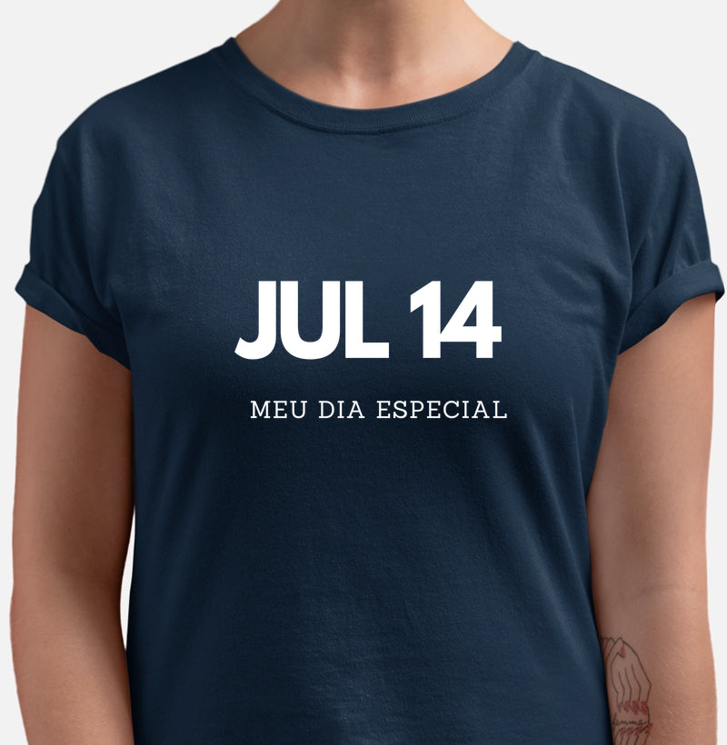 Camiseta 14 de Julho Meu Dia Especial