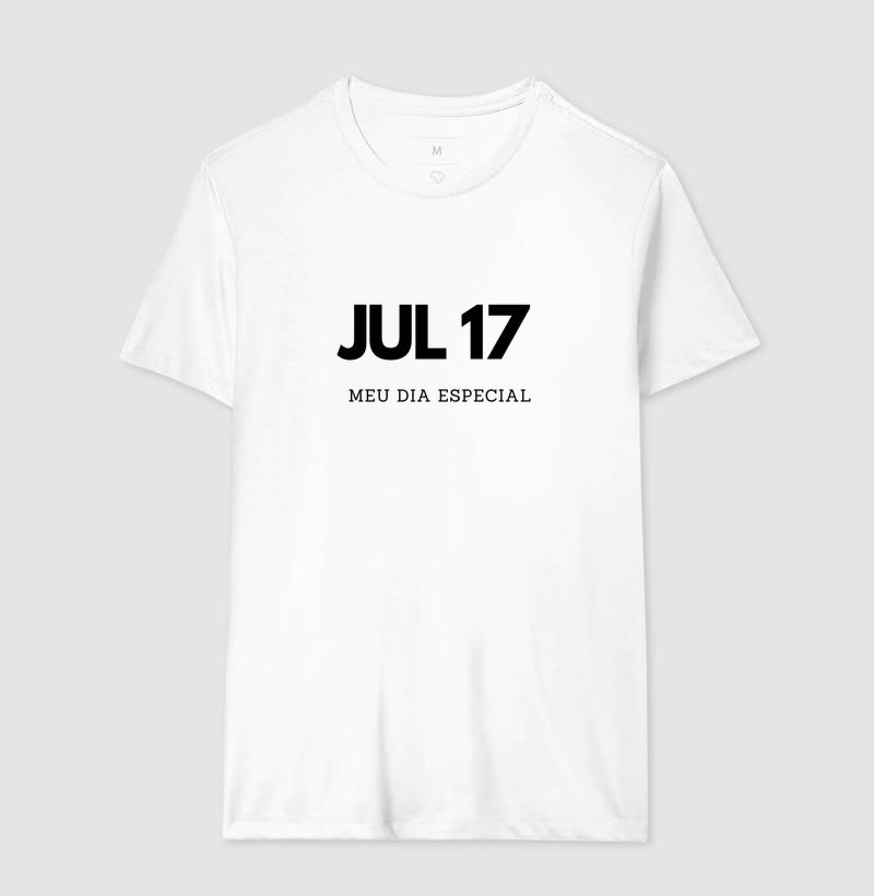 Camiseta 17 de Julho Meu Dia Especial