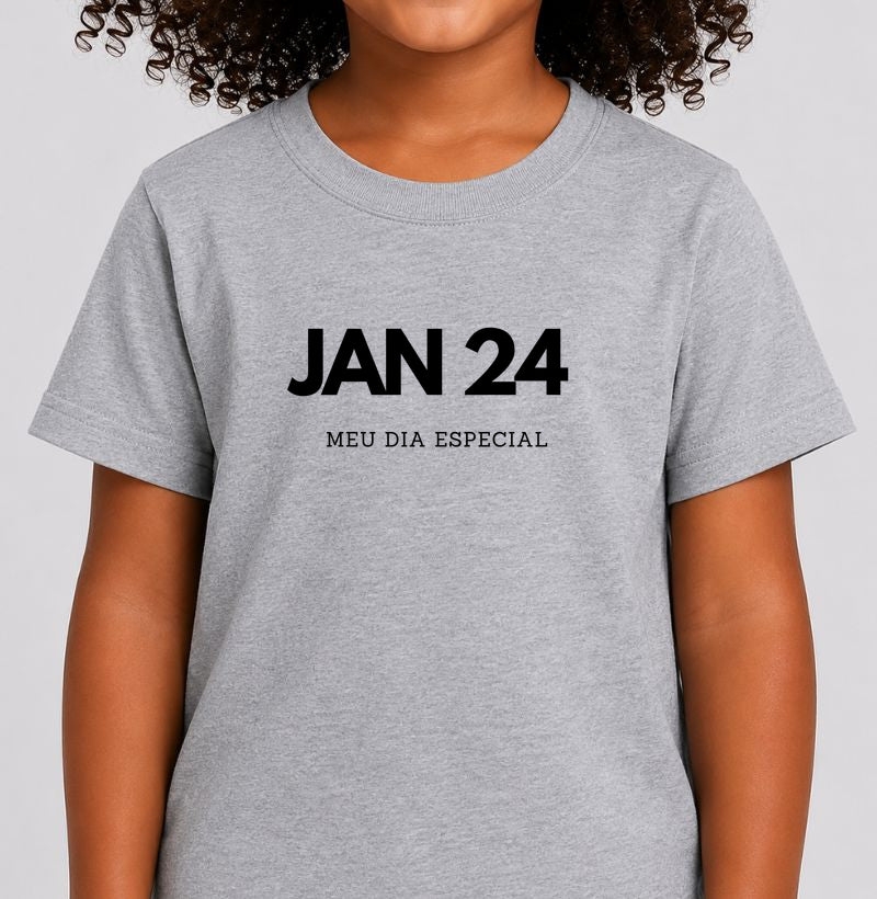 Camiseta Infantil 24 de Janeiro Meu Dia Especial