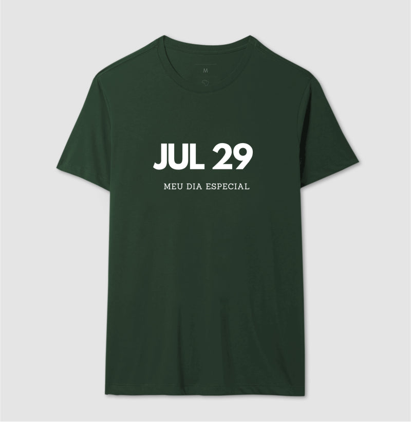 Camiseta 29 de Julho Meu Dia Especial