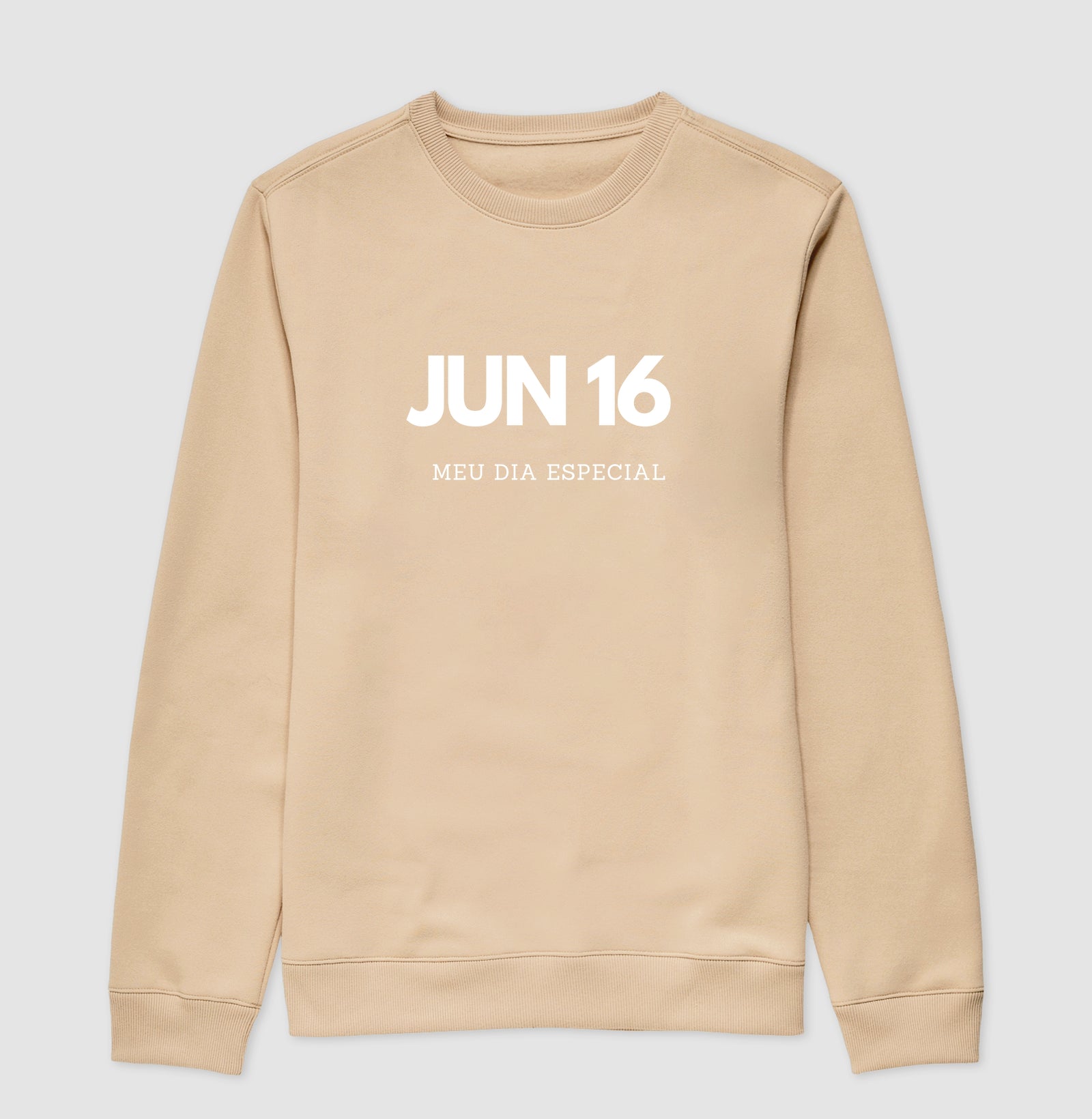 Blusa de Moletom Suéter 16 de Junho Meu Dia Especial