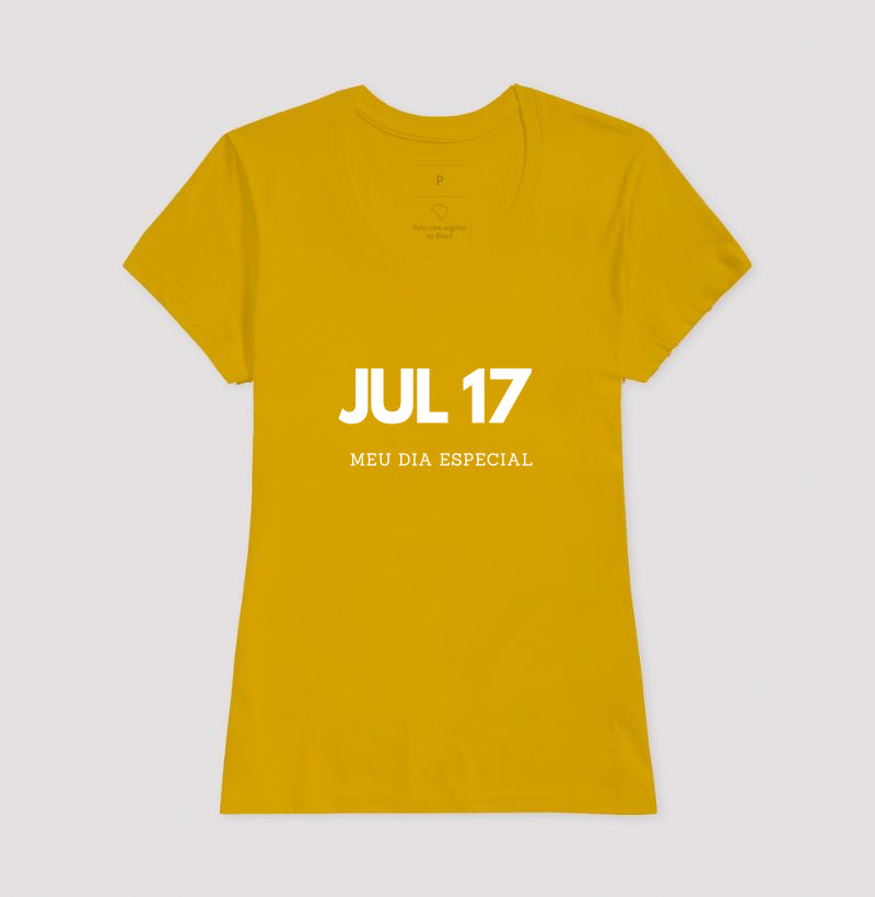 Camiseta 17 de Julho Meu Dia Especial
