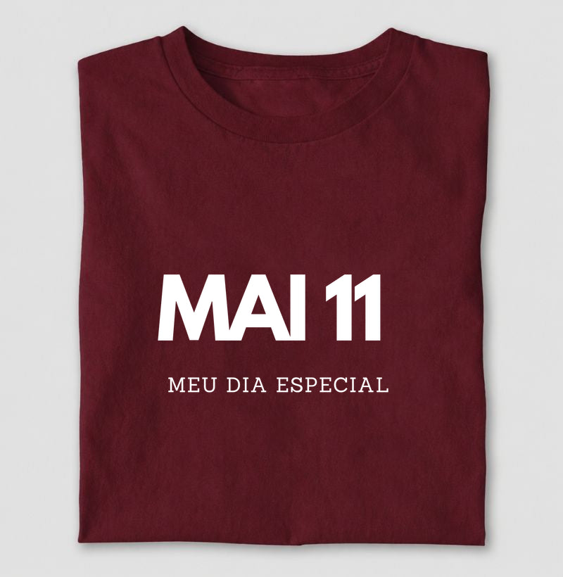 Camiseta Infantil 11 de Maio Meu Dia Especial