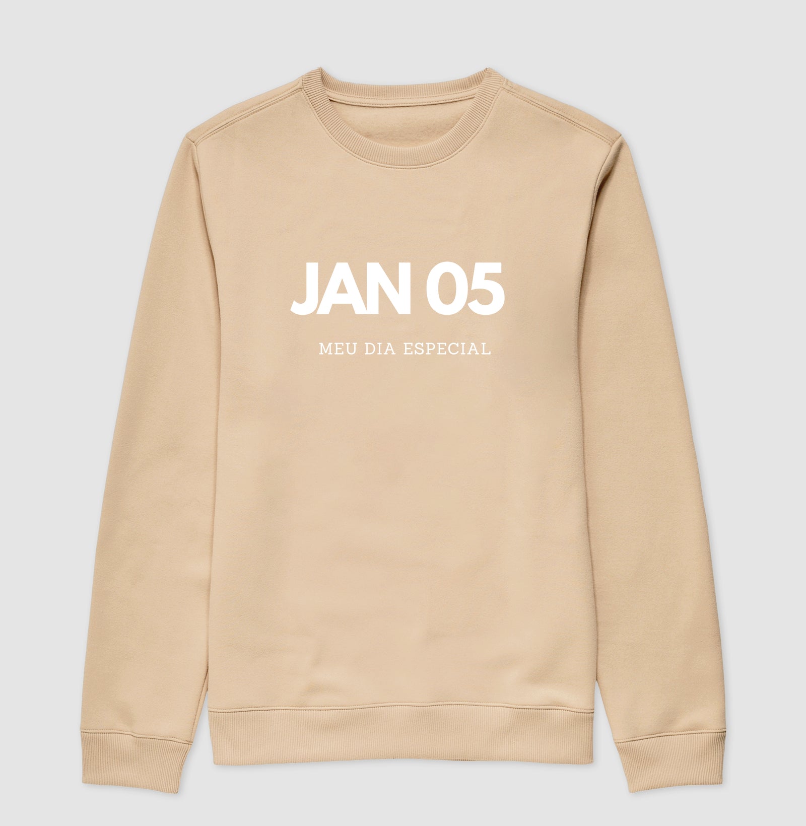 Blusa de Moletom Suéter 05 de Janeiro Meu Dia Especial