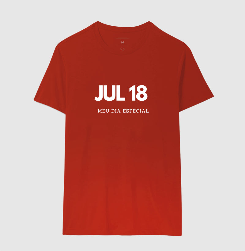 Camiseta 18 de Julho Meu Dia Especial