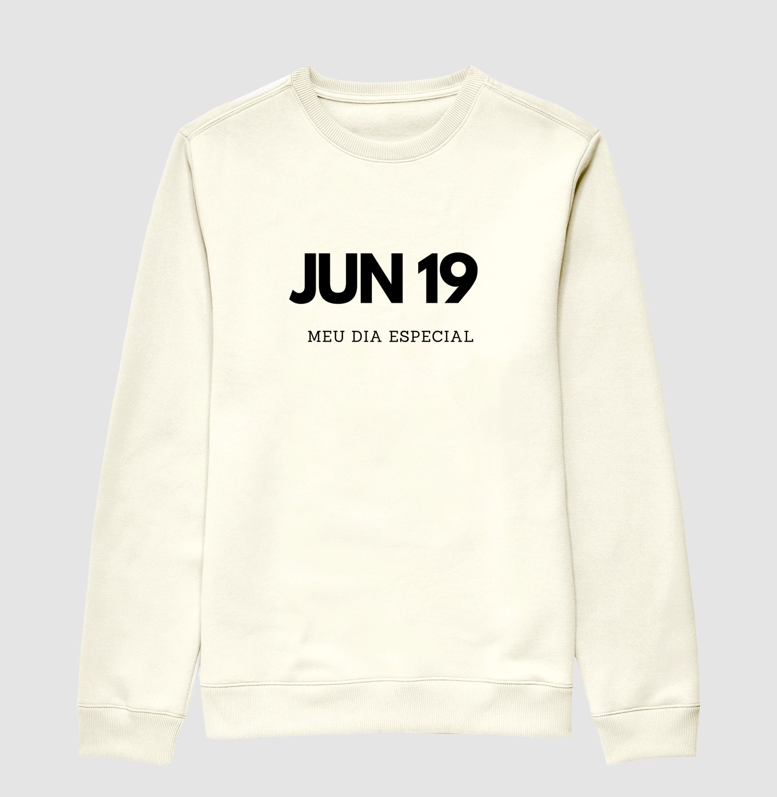 Blusa de Moletom Suéter 19 de Junho Meu Dia Especial
