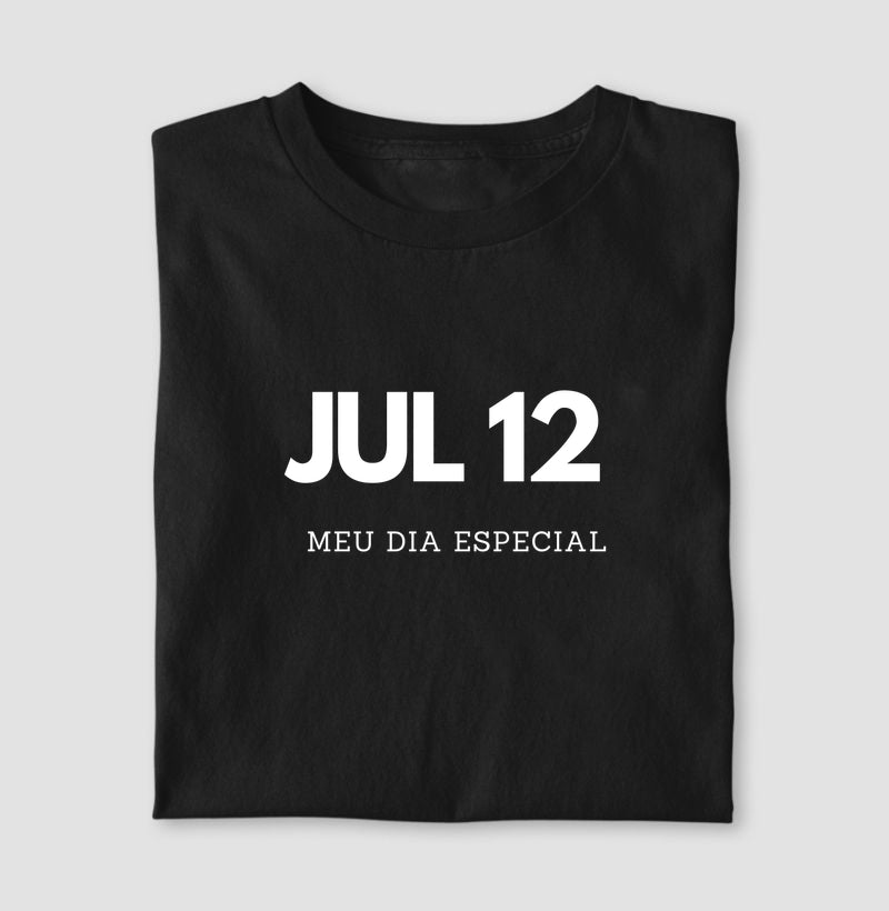 Camiseta 12 de Julho Meu Dia Especial