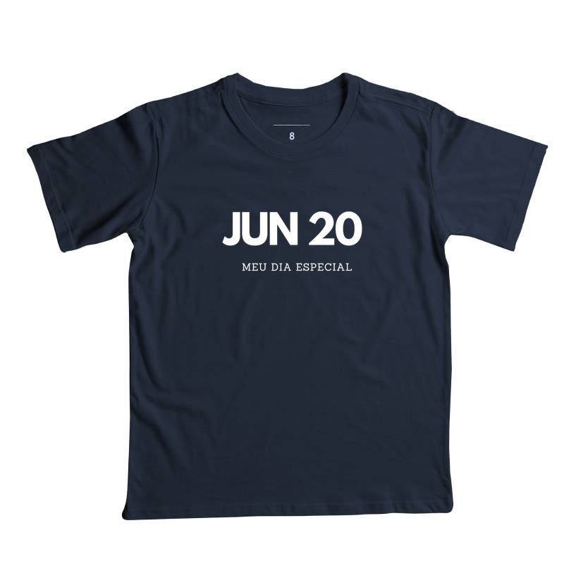 Camiseta Infantil 20 de Junho Meu Dia Especial