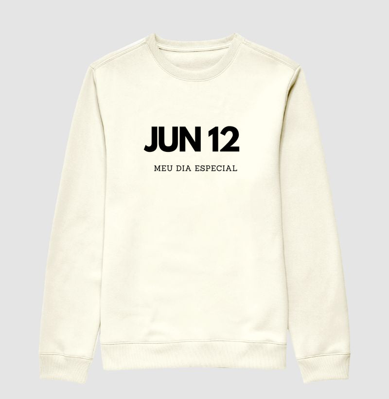 Blusa de Moletom Suéter 12 de Junho Meu Dia Especial
