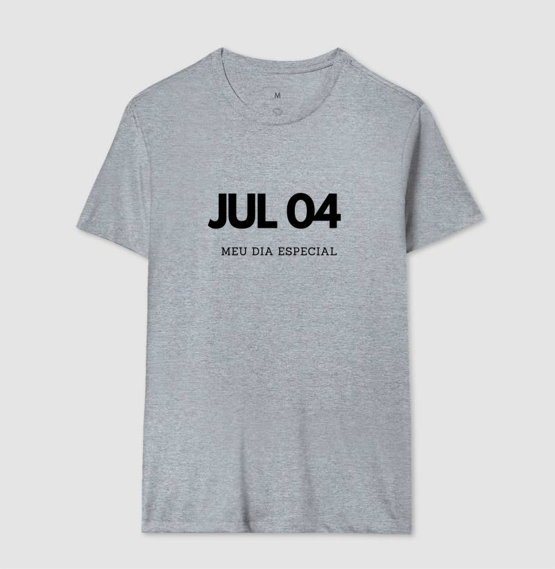 Camiseta 04 de Julho Meu Dia Especial