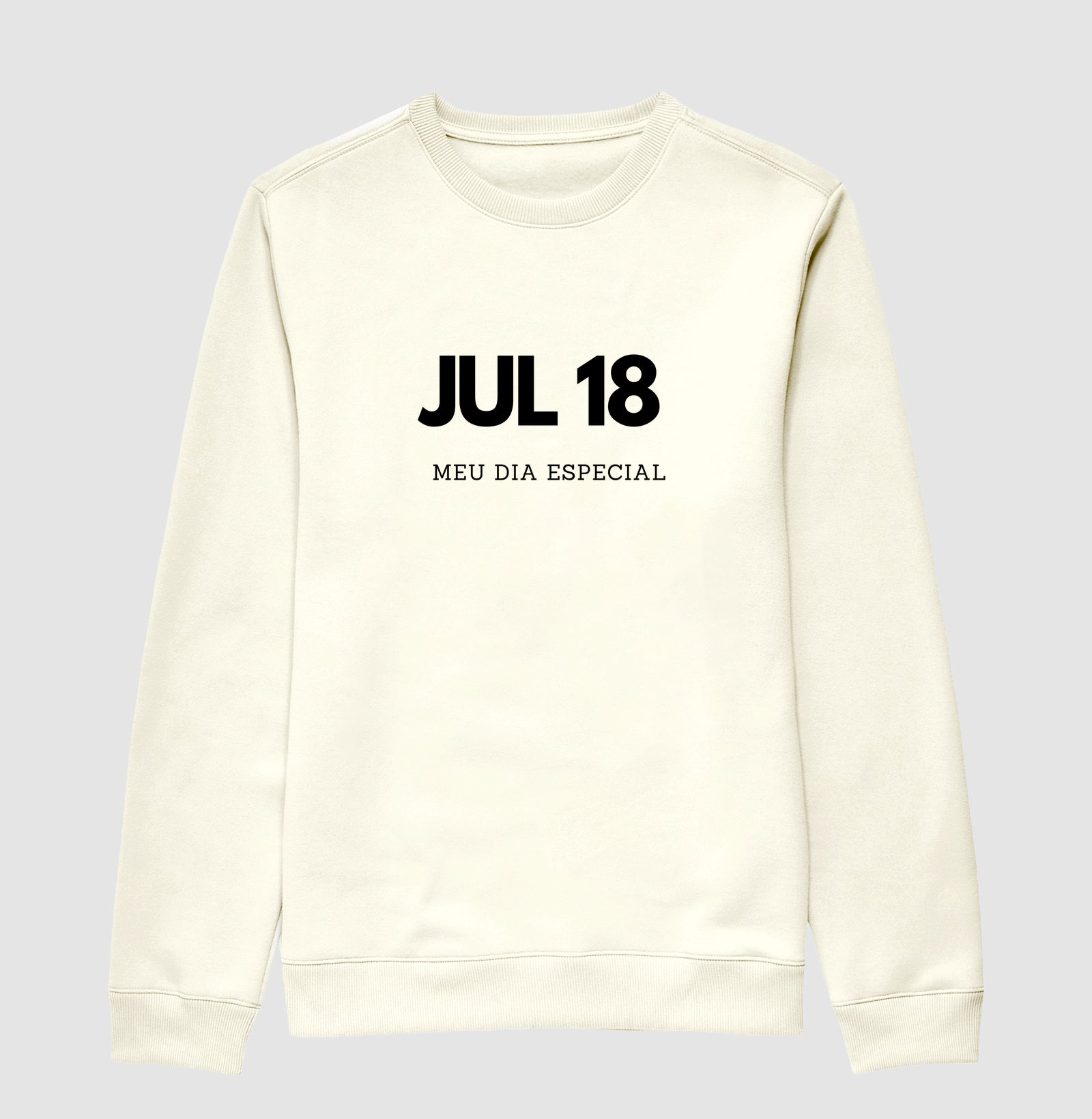 Blusa de Moletom Suéter 18 de Julho Meu Dia Especial