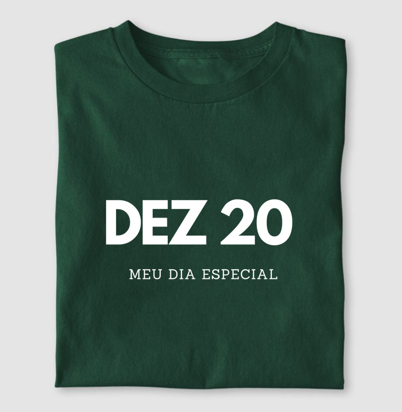 Camiseta 20 de Dezembro Meu Dia Especial