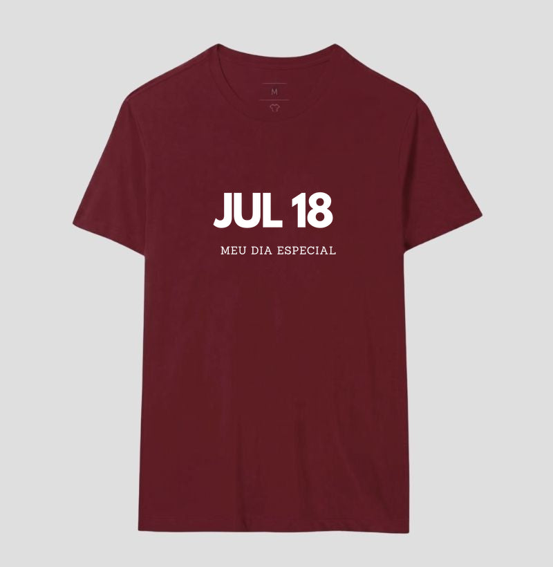 Camiseta 18 de Julho Meu Dia Especial