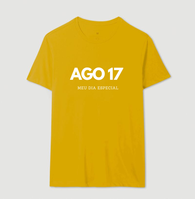 Camiseta 17 de Agosto Meu Dia Especial