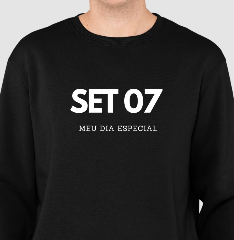 Blusa de Moletom Suéter 07 de Setembro Meu Dia Especial