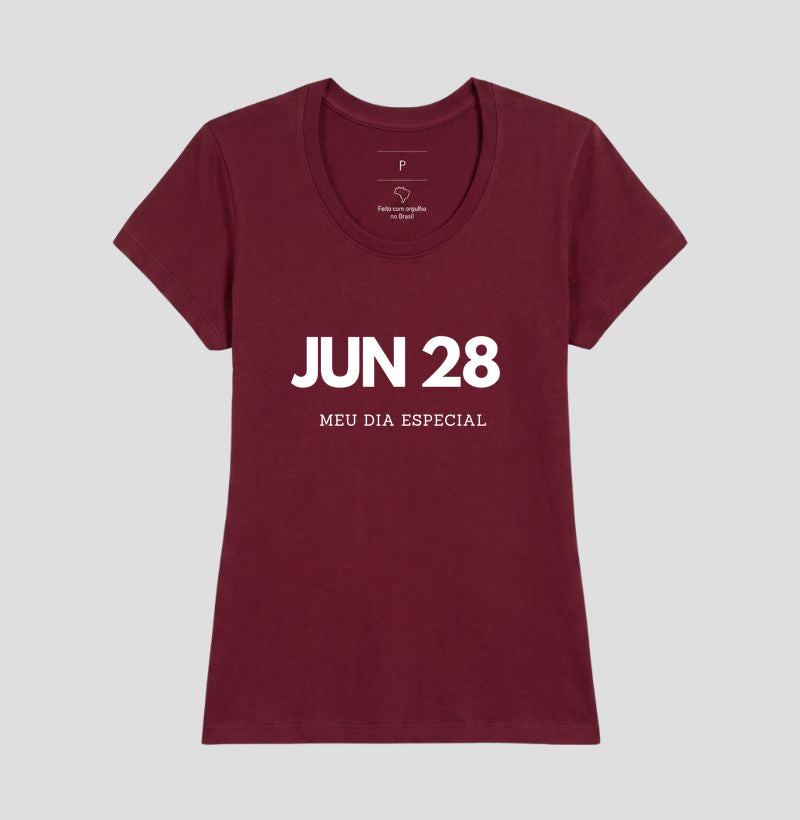 Camiseta 28 de Junho Meu Dia Especial