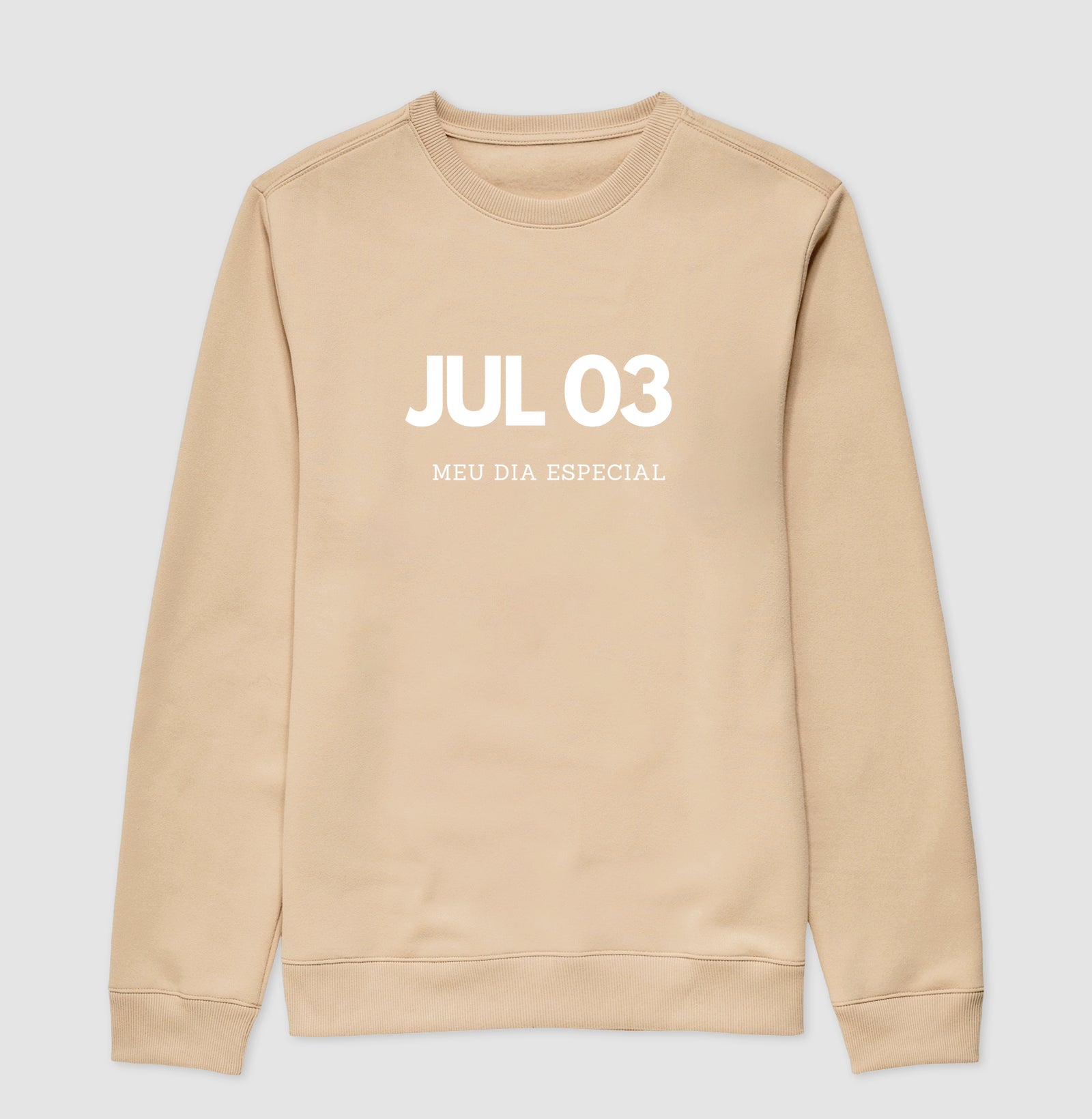 Blusa de Moletom Suéter 03 de Julho Meu Dia Especial