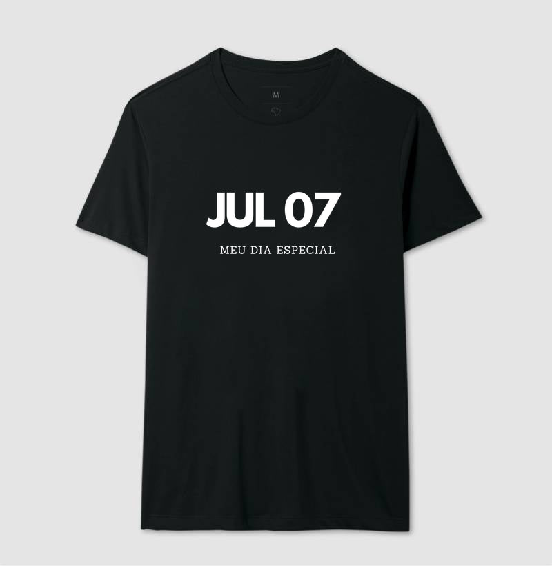 Camiseta 07 de Julho Meu Dia Especial