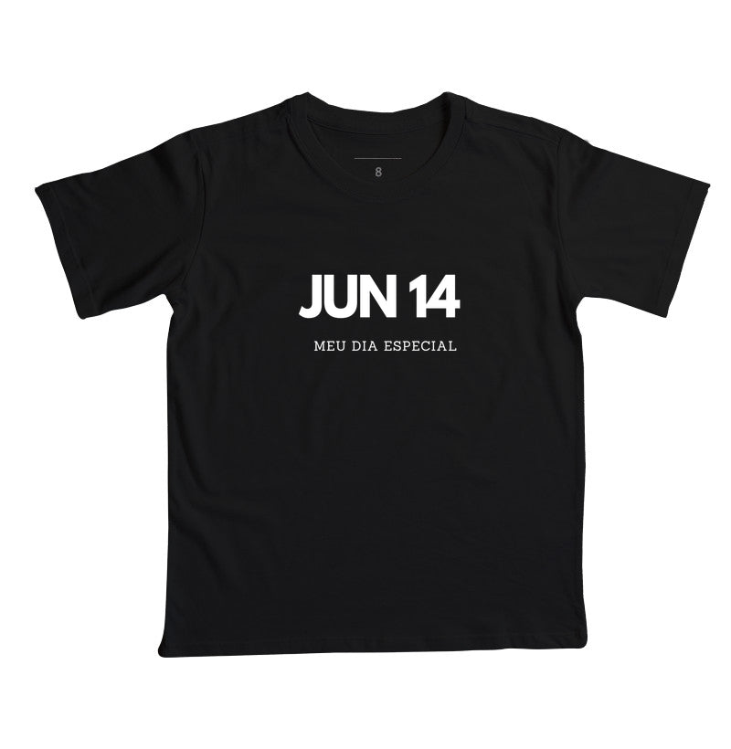 Camiseta Infantil 14 de Junho Meu Dia Especial