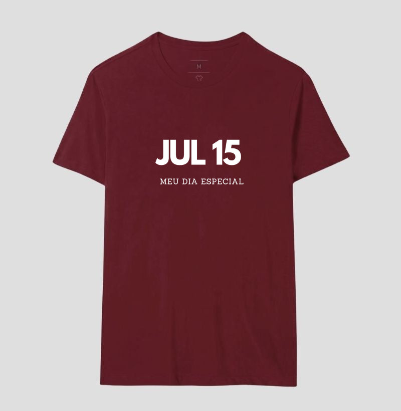 Camiseta 15 de Julho Meu Dia Especial
