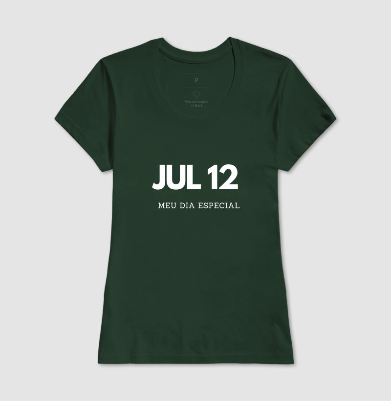 Camiseta 12 de Julho Meu Dia Especial