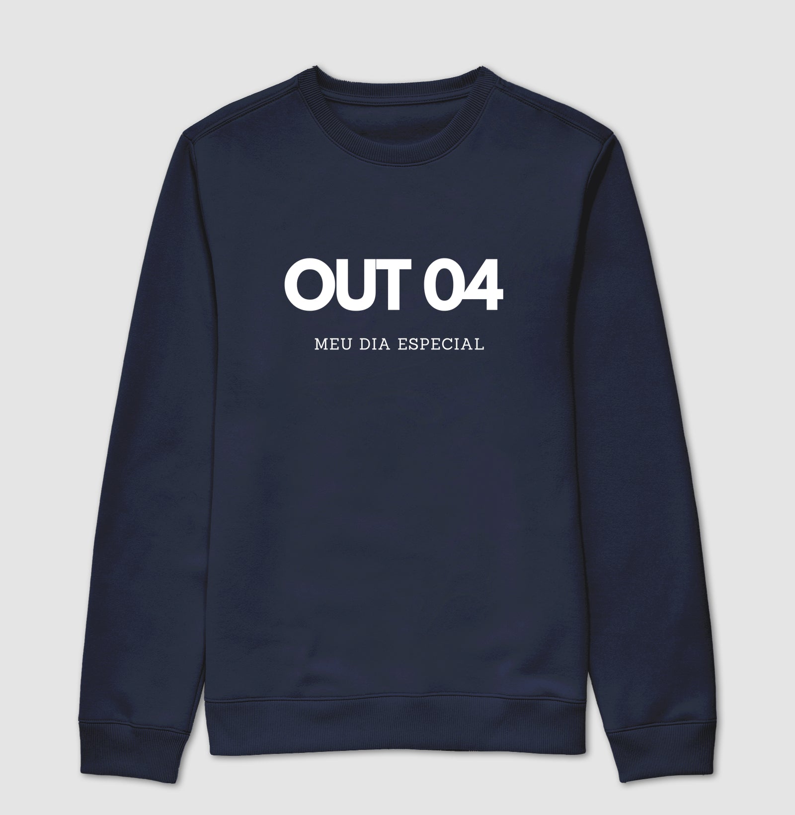 Blusa de Moletom Suéter 04 de Outubro Meu Dia Especial