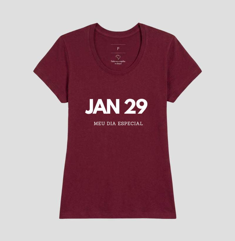 Camiseta 29 de Janeiro Meu Dia Especial