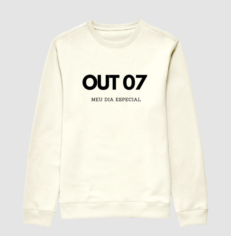 Blusa de Moletom Suéter 07 de Outubro Meu Dia Especial