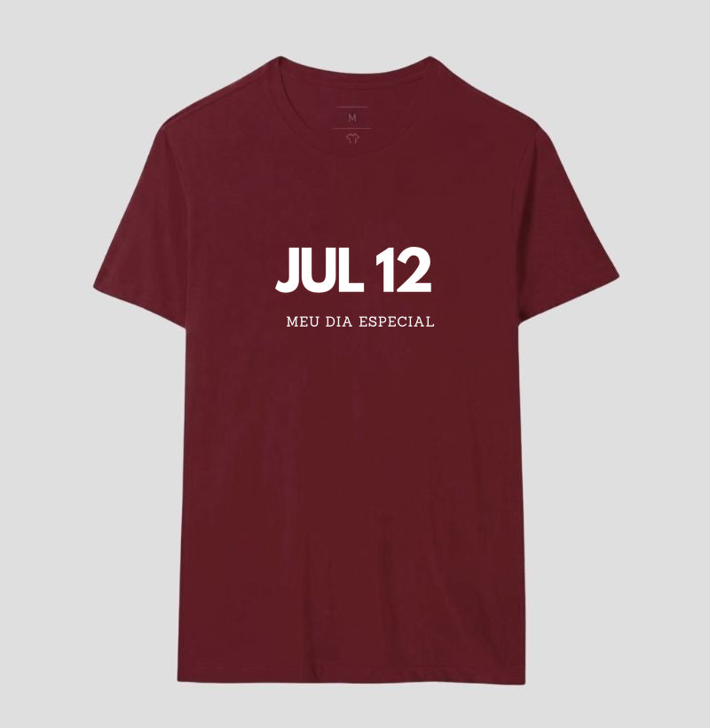 Camiseta 12 de Julho Meu Dia Especial